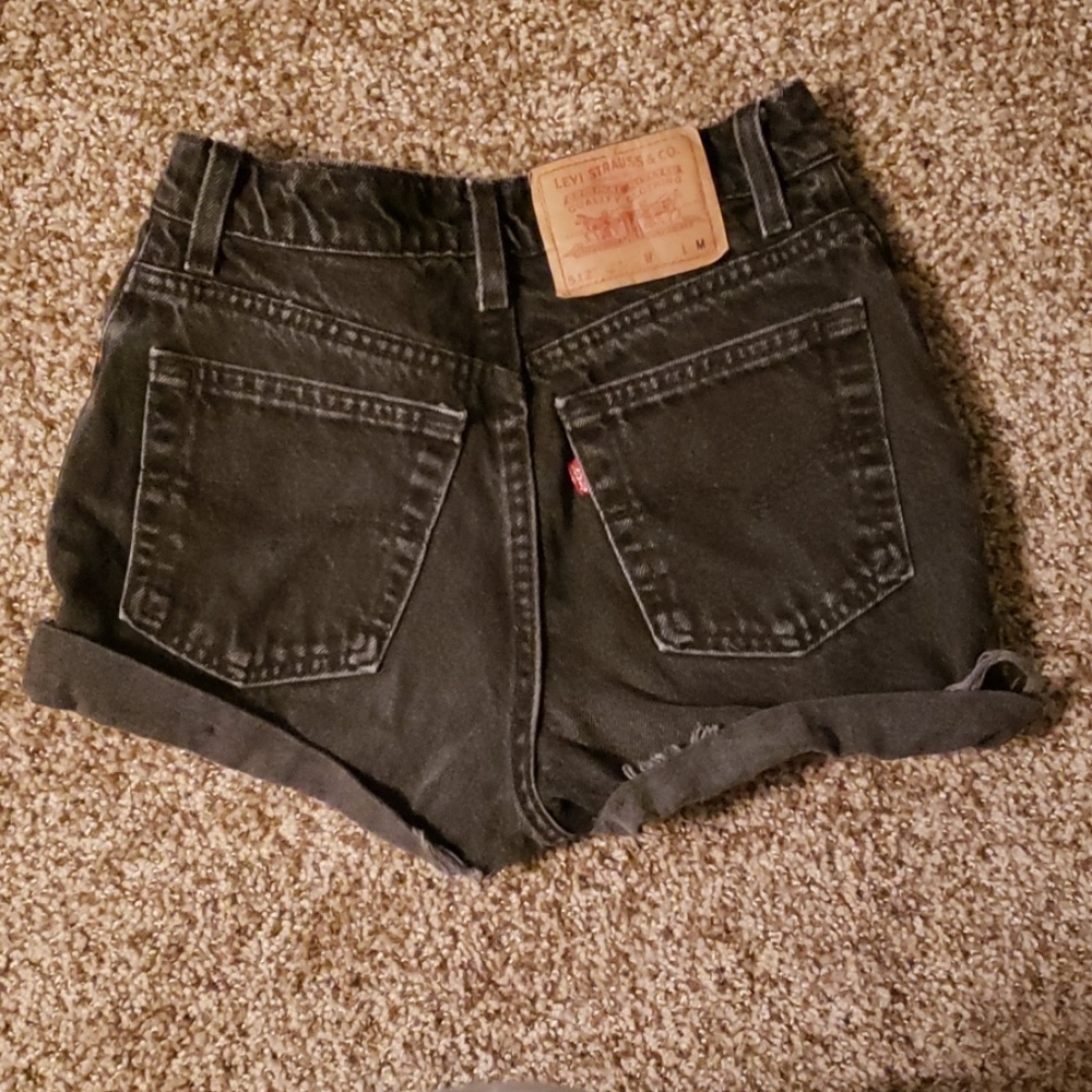 LEVIS black denim shorts